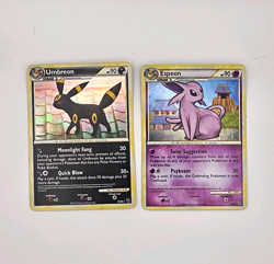 Pokemon TCG Umbreon & Espeon Holo 2-Card Lot Undaunted 10/90 2/90 English - Image 1