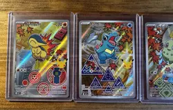 Pokemon TCG first partner series 2 Promo 3-Card Lot Totodile Chikorita Cyndaquil - Image 2