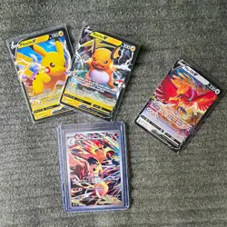 Pokemon TCG V Full Art Holo Card Lot x4 English Evolving Skies 2021 Pikachu - Image 1