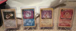 Pokemon TCG Team Rocket 4 Card Lot Eevee Dark Vaporeon Jolteon Flareon 1999 - Image 1
