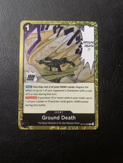 Ground Death OP14-096 One Piece The Azure Sea's Seven Foil Rare Near Mint - Image 1