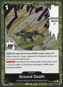 Ground Death OP14-096 Rare The Azure Sea's Seven One Piece Foil Near Mint - Image 1