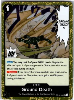 Ground Death OP14 OP14-096 Foil R NM The Azure Sea's Seven - Image 1