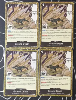 One Piece TCG Ground Death R The Azure Sea's Seven OP14-096 ENGLISH x 4 Playset - Image 1