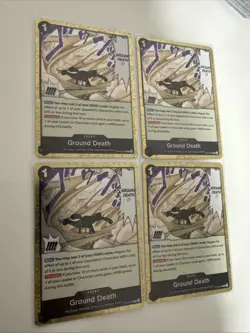 One Piece TCG Ground Death R The Azure Sea's Seven OP14-096 NM EN x 4 Playset - Image 1