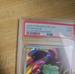 2025 POKEMON MEG EN-MEGA EVOLUTION ILLUSTRATION RARE #133 BULBASAUR PSA 9 - Image 5
