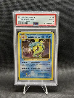 Pokemon TCG Gyarados Holo Card 34/108 Rare XY Evolutions 2016 PSA 9 - Image 1