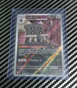 NM+ Bastiodon 093/084 Me05: Pitch Black Holo Illustration Rare Full Art Pokemon - Image 1