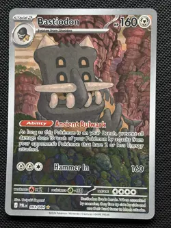 Pokemon TCG Pitch Illustration Rare Black Bastiodon 093/084 IR Holo NM - Image 1