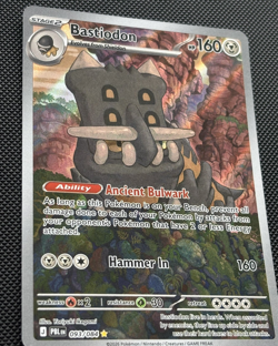 Pokemon TCG Pitch Illustration Rare Black Bastiodon 093/084 IR Holo NM - Image 3