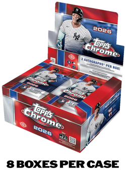 2026 Topps Chrome MLB Baseball Jumbo Hobby Box Sealed Case of 8 Boxes PRESALE - Image 1