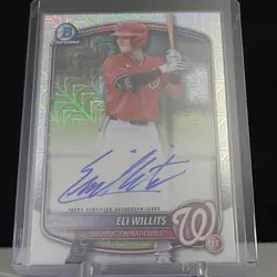 2025 Bowman Draft - Mega Box Chrome Prospect Autographs Eli Willits #BMA-EW (AU, - Image 1