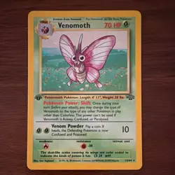 Pokemon WoTC vintage Venomoth 1st Edition Jungle 13/64 Holo Rare 1999 EN 70 HP - Image 1