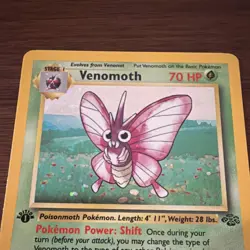 Pokemon WoTC vintage Venomoth 1st Edition Jungle 13/64 Holo Rare 1999 EN 70 HP - Image 2
