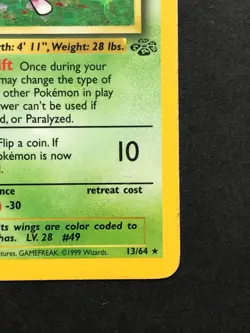 Venomoth 13/64 Jungle Holo - Vintage Pokemon Card WOTC 1999 – Played - Image 4