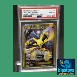 2016 POKEMON XY FATES COLLIDE SECRET #125 FULL ART/ALAKAZAM EX PSA 8 - Image 1