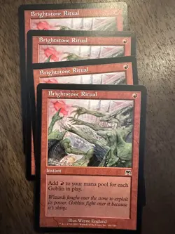 Brightstone Ritual : MTG Magic The Gathering / Onslaught Playset 4x #191 / LP-NM - Image 2