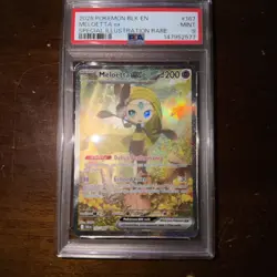 2025 POKEMON BLK EN-BLACK BOLT SPECIAL ILLUSTRATION RARE #167 MELOETTA EX PSA 9 - Image 1