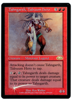 Tahngarth, Talruum Hero -- MTG (SP+ Quality Alt. Art FOIL) - Planeshift - Scans! - Image 1