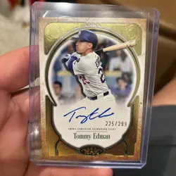 Tommy Edman 2026 Topps Tier One Prime Performers Auto /299 On-Card Dodgers - Image 1