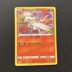 Pokemon TCG Reshiram Shining Fates Holo Card 017/072 Amazing Rare - Image 1