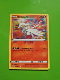 Pokemon TCG Reshiram Shining Fates Holo Card 017/072 Amazing Rare - Image 1