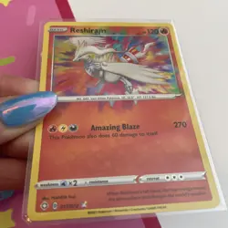Pokemon TCG Reshiram Shining Fates Holo Card 017/072 Amazing Rare - Image 3
