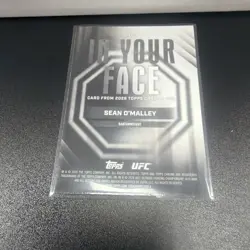 Sean O'malley # 71/150 Blue Refractor In Your Face Topps Chrome UFC 2026 - Image 2