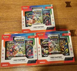Pokemon First Partner Illustration Collection Series 2 Sealed Lot Of 3 New - Image 1