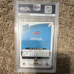 Panini Donruss Optic 2018 Josh Allen Rated Rookie #154 Red/Yellow PSA 10 - Image 2