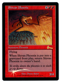 Shivan Phoenix -- MTG (NM Quality FOIL) - Urza's Legacy - See scans!! - Image 1