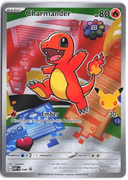 Charmander 038 Holo Promo ME: Mega Evolution Promo Pokemon NM - Image 1