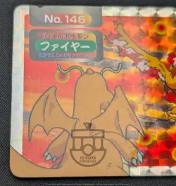 Pokemon Japanese Nintendo Topsun Moltres VS Dragonite No.146 Prism Card - MP DMG - Image 5