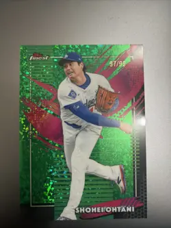2026 Topps Finest Shohei Ohtani Mini Diamond Rare Green /99 - Image 1