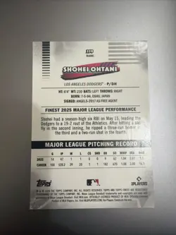 2026 Topps Finest Shohei Ohtani Mini Diamond Rare Green /99 - Image 2