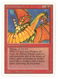 Shivan Dragon -- MTG (SP+/NM Quality) - Revised Edition - See scans!! - Image 1
