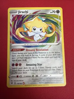 Pokemon TCG Jirachi Vivid Voltage Holo Card 119/185 Amazing Rare - Image 1