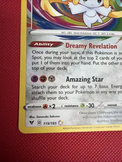 Pokemon TCG Jirachi Vivid Voltage Holo Card 119/185 Amazing Rare - Image 5