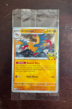 Pokemon Archeops Field Museum Exclusive Promotional Card - New Sealed, In Hand - Image 1