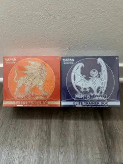 Pokemon TCG Lunala / Solgaleo Sun & Moon Base Elite Trainer Box (2x Lot) SEALED - Image 1