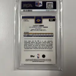 2025-26 Topps Chrome Red Wave LeBron James /5 PSA 10 Gem Mint #127 POP 2 - Image 2