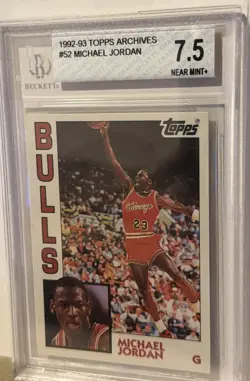 MICHAEL JORDAN LOT 2X 1992 Topps 1984 Style Archives #52 PSA BGS GRADED 6 & 7.5 - Image 2