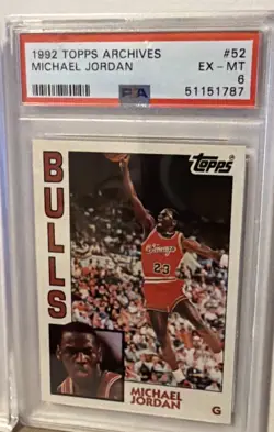 MICHAEL JORDAN LOT 2X 1992 Topps 1984 Style Archives #52 PSA BGS GRADED 6 & 7.5 - Image 3
