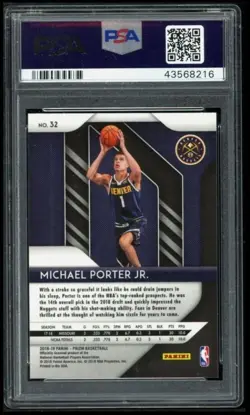 2018 PANINI PRIZM #32 MICHAEL PORTER JR. RC ROOKIE PSA 10 - Image 2