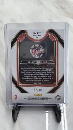 Kelsey Mitchell [Gold Prizm] #217 2025 Panini Select WNBA /10 - Image 4