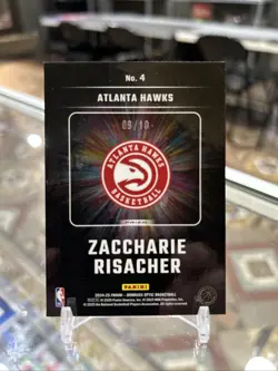 2024-25 Panini Donruss Optic Lights Out Zaccharie Risacher RC Gold Prizm SSP /10 - Image 2