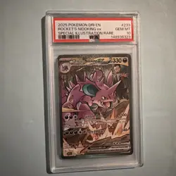 2025 POKEMON DRI EN-DESTINED RIVALS #233 TEAM ROCKET'S NIDOKING EX PSA 10 - Image 4