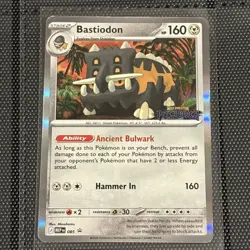 Bastiodon MEP 085 Prerelease Stamped Promo - Pokemon TCG: Pitch Black - NM - Image 1