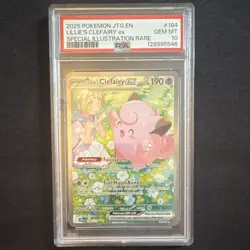 Pokemon SV09 Journey Together Lillie's Clefairy ex SIR Holo 184/159 PSA 10 - Image 1