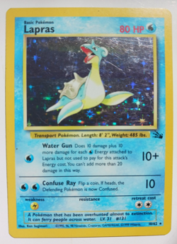 Lapras Pokemon Card Holo WOTC 10/62 Fossil Set Rare Vintage 1999 Original LP - Image 1